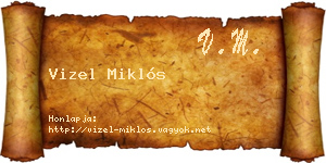 Vizel Miklós névjegykártya
