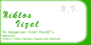 miklos vizel business card